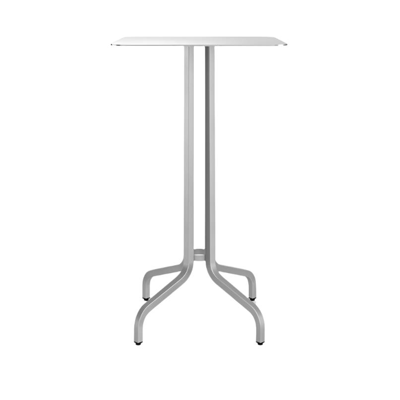 Emeco 1 Inch Bar Table - Square Top Coffee table Emeco Table Top 24&quot; Brushed Aluminum Brushed Aluminum