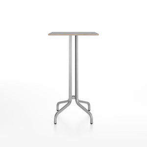 Emeco 1 Inch Bar Table - Square Top Coffee table Emeco Table Top 24" Brushed Aluminum Gray Laminate Plywood
