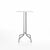 Emeco 1 Inch Bar Table - Square Top Coffee table Emeco Table Top 24" Brushed Aluminum White HPL