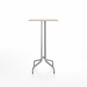 Emeco 1 Inch Bar Table - Square Top Coffee table Emeco Table Top 24" Brushed Aluminum White Laminate Plywood