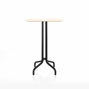 Emeco 1 Inch Bar Table - Square Top Coffee table Emeco Table Top 30" Black Powder Coated Aluminum Accoya Wood