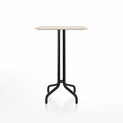 Emeco 1 Inch Bar Table - Square Top Coffee table Emeco Table Top 30" Black Powder Coated Aluminum Ash Wood