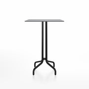 Emeco 1 Inch Bar Table - Square Top bar seating Emeco Table Top 30" Black Powder Coated Aluminum Gray HPL