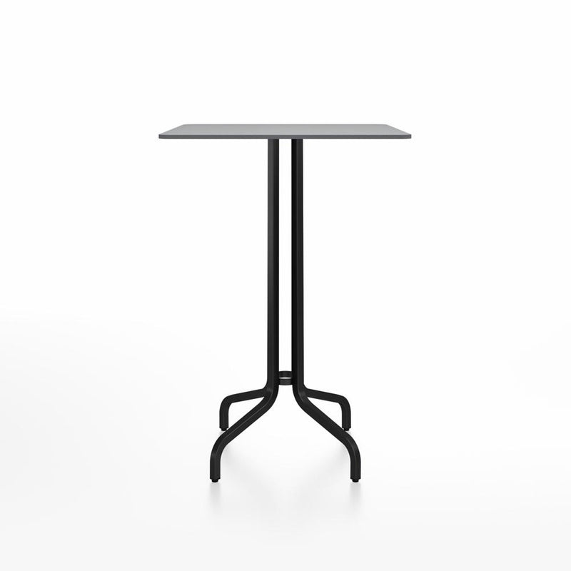 Emeco 1 Inch Bar Table - Square Top bar seating Emeco Table Top 30" Black Powder Coated Aluminum Gray HPL