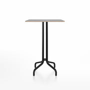 Emeco 1 Inch Bar Table - Square Top Coffee table Emeco Table Top 30" Black Powder Coated Aluminum Gray Laminate Plywood