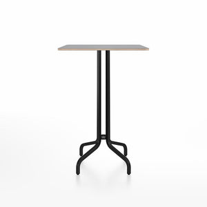 Emeco 1 Inch Bar Table - Square Top Coffee table Emeco Table Top 30" Black Powder Coated Aluminum Gray Laminate Plywood
