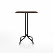 Emeco 1 Inch Bar Table - Square Top Coffee table Emeco Table Top 30" Black Powder Coated Aluminum Walnut Wood