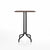 Emeco 1 Inch Bar Table - Square Top Coffee table Emeco Table Top 30" Black Powder Coated Aluminum Walnut Wood