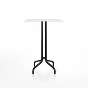 Emeco 1 Inch Bar Table - Square Top bar seating Emeco Table Top 30" Black Powder Coated Aluminum White HPL