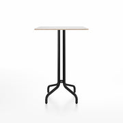 Emeco 1 Inch Bar Table - Square Top Coffee table Emeco Table Top 30" Black Powder Coated Aluminum White Laminate Plywood