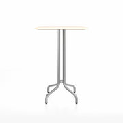 Emeco 1 Inch Bar Table - Square Top Coffee table Emeco Table Top 30" Brushed Aluminum Accoya Wood