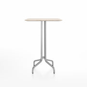 Emeco 1 Inch Bar Table - Square Top Coffee table Emeco Table Top 30" Brushed Aluminum Ash Wood