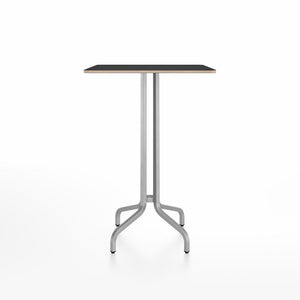 Emeco 1 Inch Bar Table - Square Top Coffee table Emeco Table Top 30" Brushed Aluminum Black Laminate Plywood