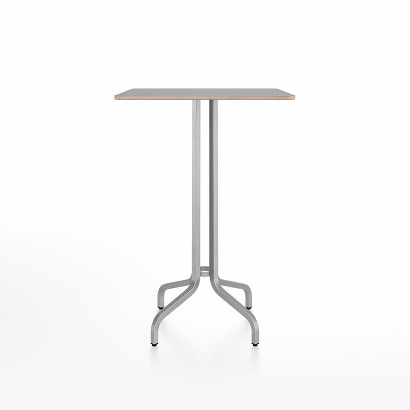 Emeco 1 Inch Bar Table - Square Top Coffee table Emeco Table Top 30" Brushed Aluminum Gray Laminate Plywood