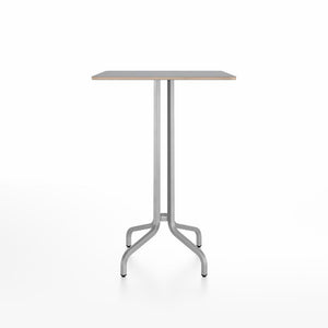 Emeco 1 Inch Bar Table - Square Top Coffee table Emeco Table Top 30" Brushed Aluminum Gray Laminate Plywood