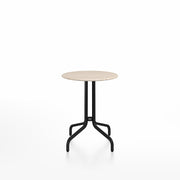 Emeco 1 Inch Cafe Table - Round Top Coffee table Emeco Table Top 24" Black Powder Coated Aluminum Ash Wood