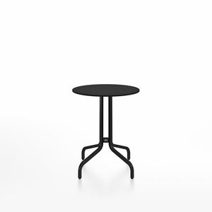 Emeco 1 Inch Cafe Table - Round Top Coffee table Emeco Table Top 24" Black Powder Coated Aluminum Black HPL