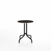 Emeco 1 Inch Cafe Table - Round Top Coffee table Emeco Table Top 24" Black Powder Coated Aluminum Black Laminate Plywood