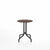 Emeco 1 Inch Cafe Table - Round Top Coffee table Emeco Table Top 24" Black Powder Coated Aluminum Walnut Wood