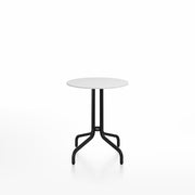 Emeco 1 Inch Cafe Table - Round Top Coffee table Emeco Table Top 24" Black Powder Coated Aluminum White HPL