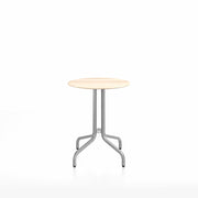 Emeco 1 Inch Cafe Table - Round Top Coffee table Emeco Table Top 24" Brushed Aluminum Accoya Wood