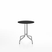 Emeco 1 Inch Cafe Table - Round Top Coffee table Emeco Table Top 24" Brushed Aluminum Black HPL