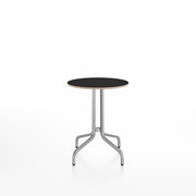 Emeco 1 Inch Cafe Table - Round Top Coffee table Emeco Table Top 24" Brushed Aluminum Black Laminate Plywood