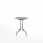 Emeco 1 Inch Cafe Table - Round Top Coffee table Emeco Table Top 24" Brushed Aluminum Gray HPL
