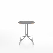 Emeco 1 Inch Cafe Table - Round Top Coffee table Emeco Table Top 24" Brushed Aluminum Gray Laminate Plywood