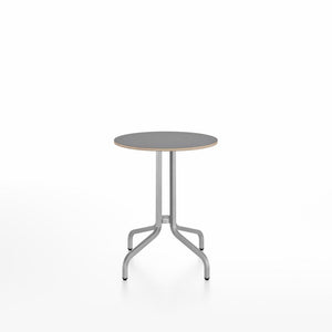 Emeco 1 Inch Cafe Table - Round Top Coffee table Emeco Table Top 24" Brushed Aluminum Gray Laminate Plywood