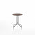 Emeco 1 Inch Cafe Table - Round Top Coffee table Emeco Table Top 24" Brushed Aluminum Walnut Wood