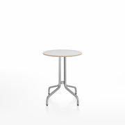 Emeco 1 Inch Cafe Table - Round Top Coffee table Emeco Table Top 24" Brushed Aluminum White Laminate Plywood