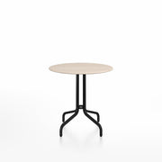 Emeco 1 Inch Cafe Table - Round Top Coffee table Emeco Table Top 30" Black Powder Coated Aluminum Ash Wood