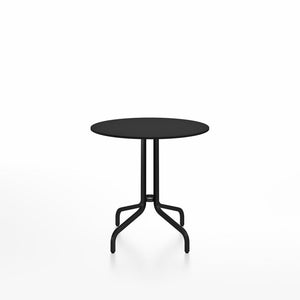 Emeco 1 Inch Cafe Table - Round Top Coffee table Emeco Table Top 30" Black Powder Coated Aluminum Black HPL