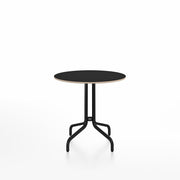 Emeco 1 Inch Cafe Table - Round Top Coffee table Emeco Table Top 30" Black Powder Coated Aluminum Black Laminate Plywood