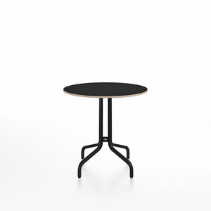 Emeco 1 Inch Cafe Table - Round Top Coffee table Emeco Table Top 30" Black Powder Coated Aluminum Black Laminate Plywood