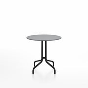 Emeco 1 Inch Cafe Table - Round Top Coffee table Emeco Table Top 30" Black Powder Coated Aluminum Gray HPL