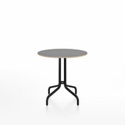 Emeco 1 Inch Cafe Table - Round Top Coffee table Emeco Table Top 30" Black Powder Coated Aluminum Gray Laminate Plywood