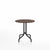 Emeco 1 Inch Cafe Table - Round Top Coffee table Emeco Table Top 30" Black Powder Coated Aluminum Walnut Wood