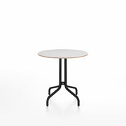 Emeco 1 Inch Cafe Table - Round Top Coffee table Emeco Table Top 30" Black Powder Coated Aluminum White Laminate Plywood