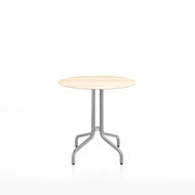 Emeco 1 Inch Cafe Table - Round Top Coffee table Emeco Table Top 30" Brushed Aluminum Accoya Wood