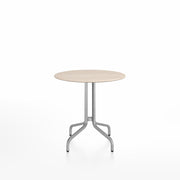 Emeco 1 Inch Cafe Table - Round Top Coffee table Emeco Table Top 30" Brushed Aluminum Ash Wood