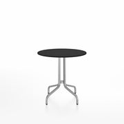 Emeco 1 Inch Cafe Table - Round Top Coffee table Emeco Table Top 30" Brushed Aluminum Black HPL