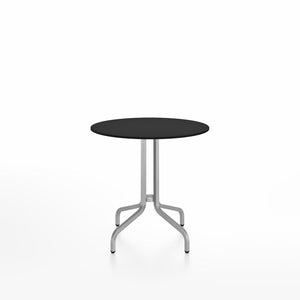 Emeco 1 Inch Cafe Table - Round Top Coffee table Emeco Table Top 30" Brushed Aluminum Black HPL