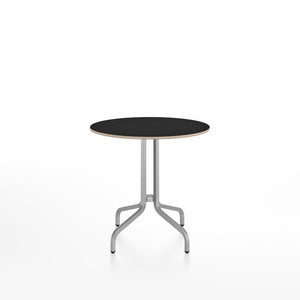 Emeco 1 Inch Cafe Table - Round Top Coffee table Emeco Table Top 30" Brushed Aluminum Black Laminate Plywood