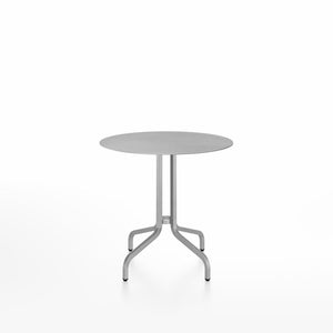 Emeco 1 Inch Cafe Table - Round Top Coffee table Emeco Table Top 30" Brushed Aluminum Brushed Aluminum