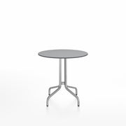 Emeco 1 Inch Cafe Table - Round Top Coffee table Emeco Table Top 30" Brushed Aluminum Gray HPL