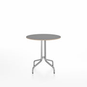 Emeco 1 Inch Cafe Table - Round Top Coffee table Emeco Table Top 30" Brushed Aluminum Gray Laminate Plywood