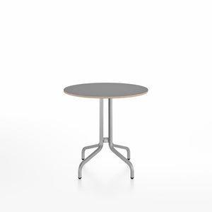Emeco 1 Inch Cafe Table - Round Top Coffee table Emeco Table Top 30" Brushed Aluminum Gray Laminate Plywood