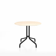 Emeco 1 Inch Cafe Table - Round Top Coffee table Emeco Table Top 36" Black Powder Coated Aluminum Accoya